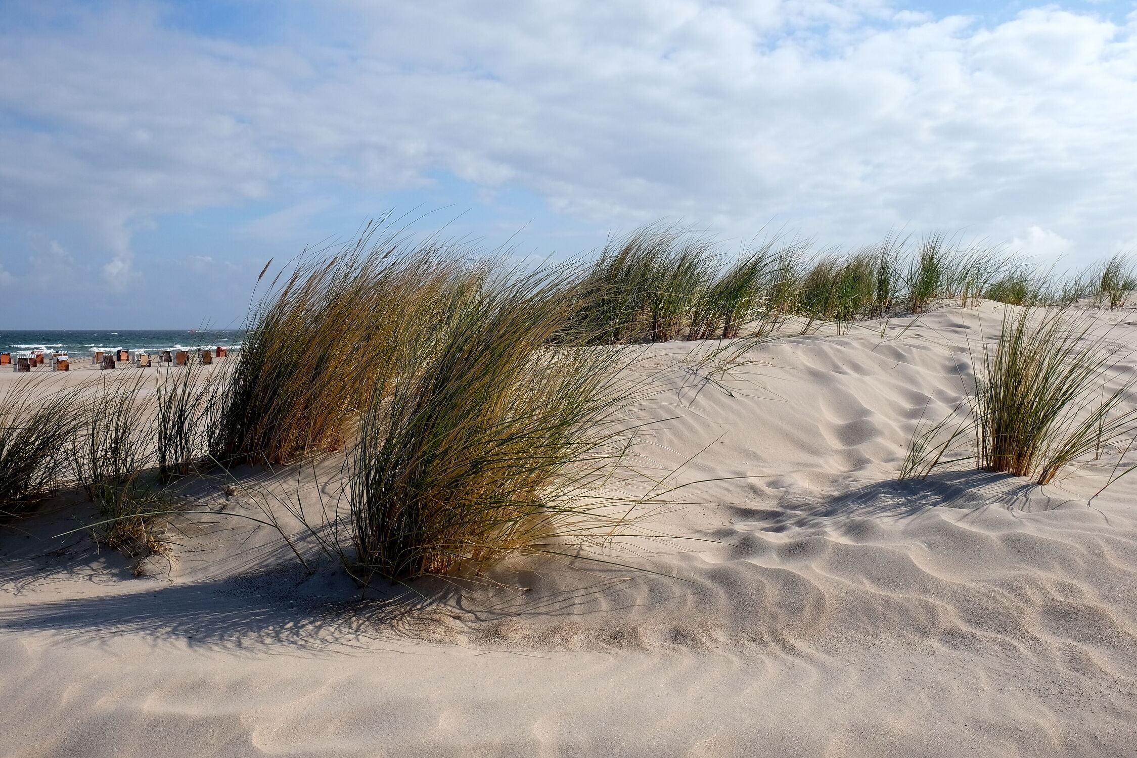 Bild mit Strand, Ostsee, Meer, Dünen, Dünen, Dünenlandschaft, Küste, Warnemünde, Mai, sandwellen