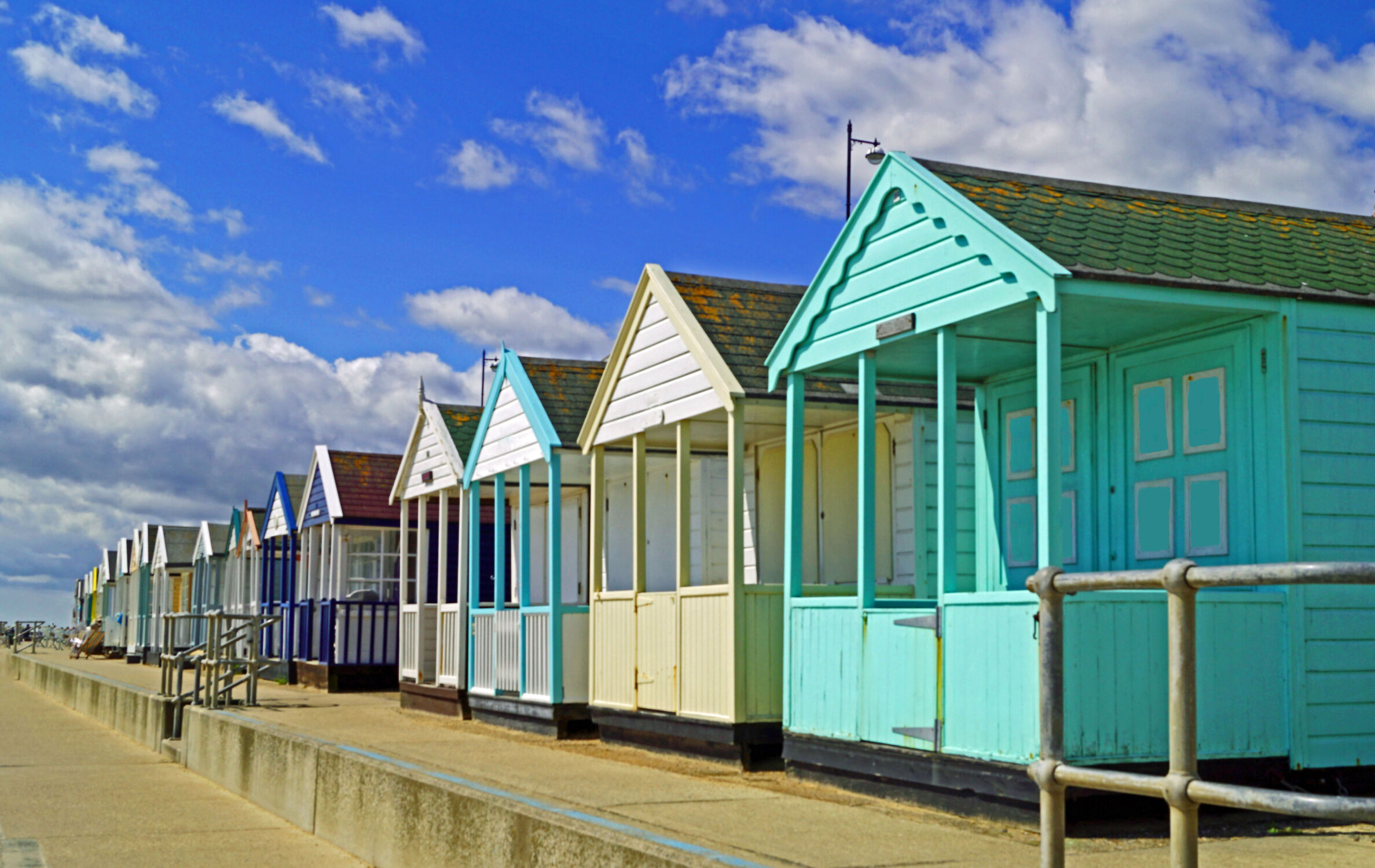 Bild mit Gebäude, Strand, England, Landschaft, Stadt, Nordseeküste, großbritannien, Strandhaus, Pier, Southwold