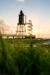 Bild mit Hafenstadt, Landschaft, Nordsee, Küste, Sonnenauf/untergang, Wattenmeer, bauwerk, Historisch, Leuchtturm, Cuxhaven