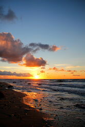 Bild mit Natur, Sonnenuntergang, Strand, Ostsee, Meer, Küste, Rügen, Norden, Abends, natürlich