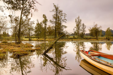 Bild mit Natur, Wasser, boot, Landschaft, See, Ruhe, Morgenstimmung