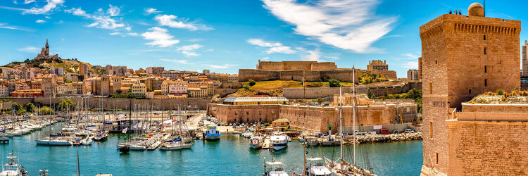 Bild mit Segelboote, Häfen, Frankreich, Panorama, Hafenstadt, Stadt, metropole, Marseille, alter Hafen