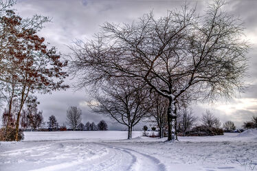 Bild mit Natur, Himmel, Winter, Schnee, Landschaft, Frost, weite, Land, Kalt, Bedeckt