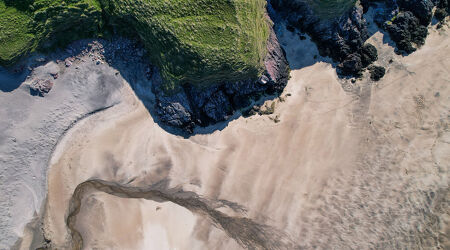 Bild mit Strand, Schottland, Drohnefoto