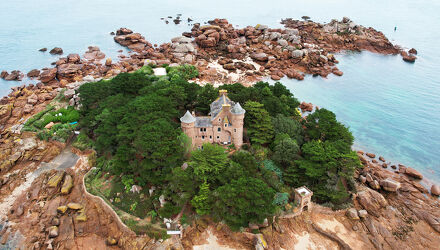 Bild mit Meere, Schloss, Bretagne, Rosa Granitküste