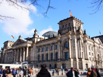 Bild mit Himmel, Gebäude, Berlin, Berlin Mitte, Sehenswürdigkeiten, reichstag