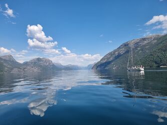 Segeln auf dem Fjord