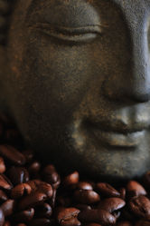 Bild mit Kaffee Buddha