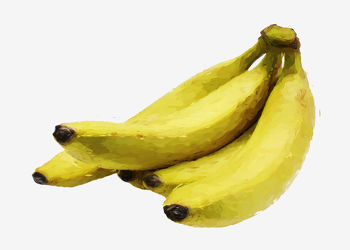 Bild mit Früchte, Bananen, Malerei, Frucht, Banane, Obst, Küchenbild, Stillleben, Küchenbilder, KITCHEN, frisch, Küche, Kochbild, gemalte Früchte, banana