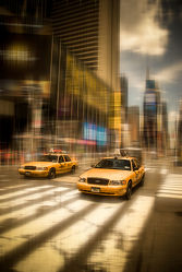 Yellow Cabs cruisin on the Time Square