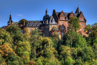 Bild mit Wälder, Herbst, Gebäude, Schlösser, Häuser, Schloss, Wald, Haus, Burg, Mansfeld Südharz, Burgen