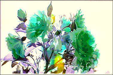 Bild mit Blumen, Blumenstrauß, verfremdete blumen, Filterbilder 2, Digitale Blumen