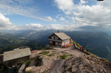 Bild mit Berge und Hügel, Landschaft, Himmel Panorama, Berghütte, ausblick