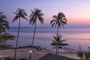 Bild mit Sonnenuntergang, Palmen, Inseln, asien, südostasien, Thailand