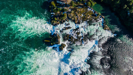 Bild mit Wasserfälle, Fluss, Drohnen, Rheinfall